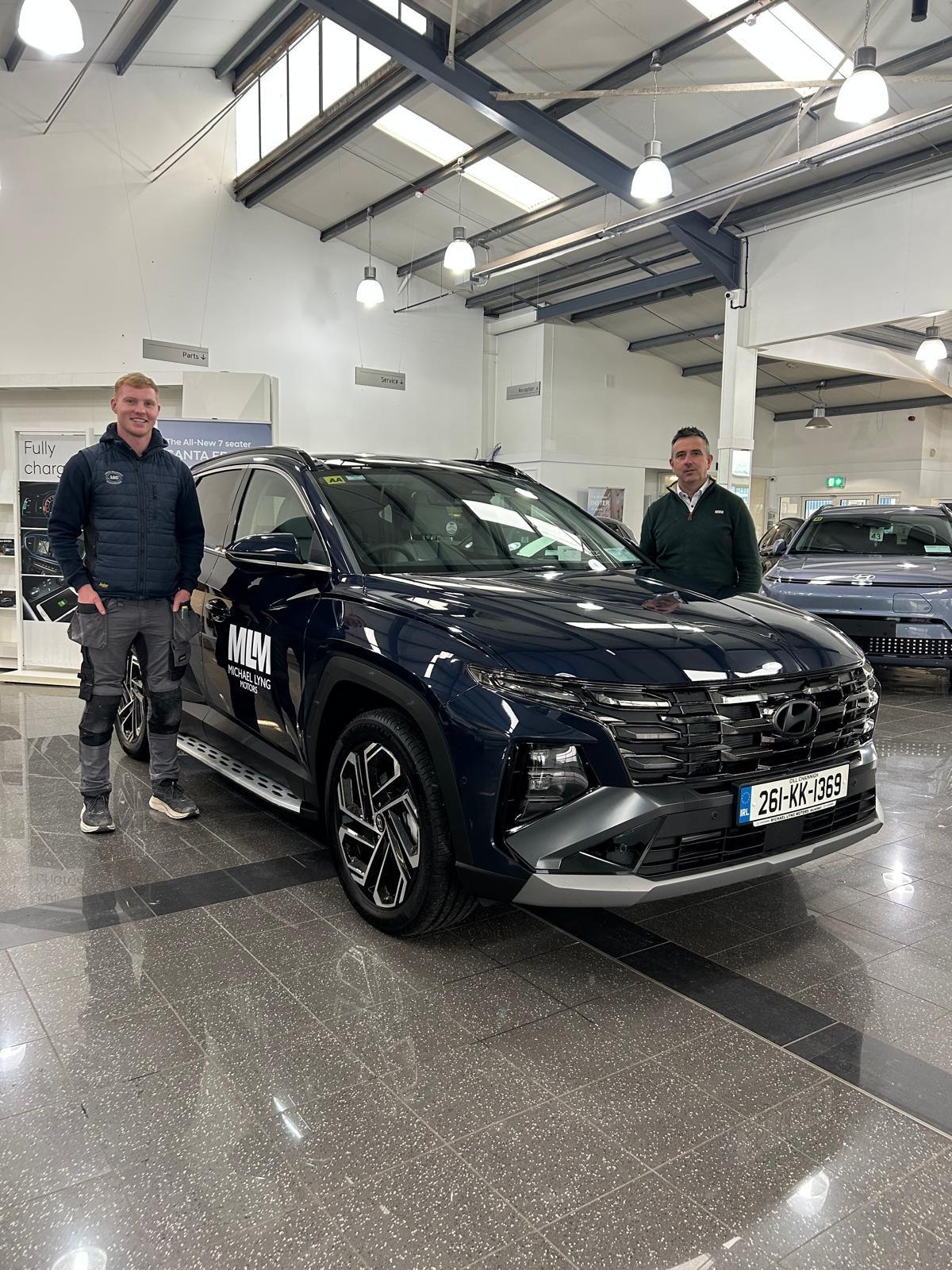 Brand Ambassador Adrian Mullen collects his new Hyundai Tucson